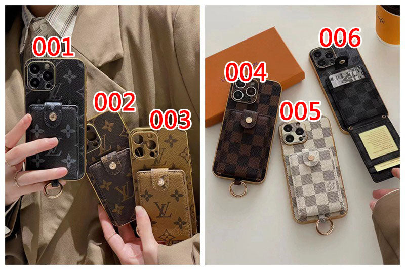 Louis Vuitton-inspired monogram iPhone 17 Pro Max case with card pocket
