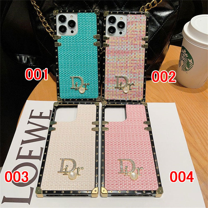Dior-inspired geometric trunk-style case for iPhone 13 Pro
