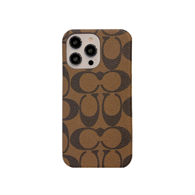Coach-inspired coffee brown classic iPhone case - jdk241426
