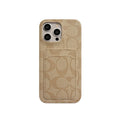 Coach-inspired white classic iPhone case with card holder