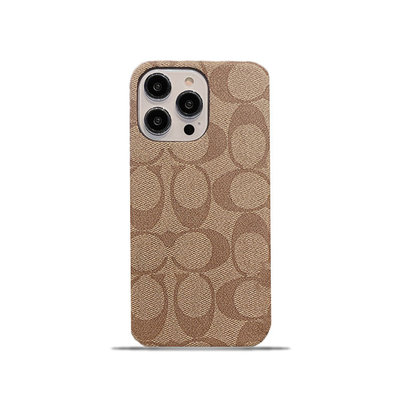 Coach-inspired coffee brown classic iPhone case - jdk241426