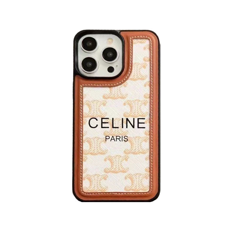 Celine-inspired black iPhone case with strap - sz231124