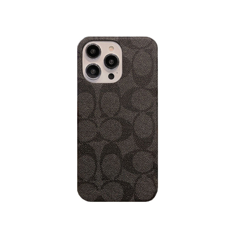 Coach-inspired coffee brown classic iPhone case - jdk241426