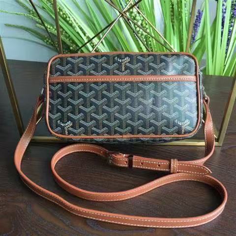 Goyard-inspired chevron pattern crossbody shoulder bag