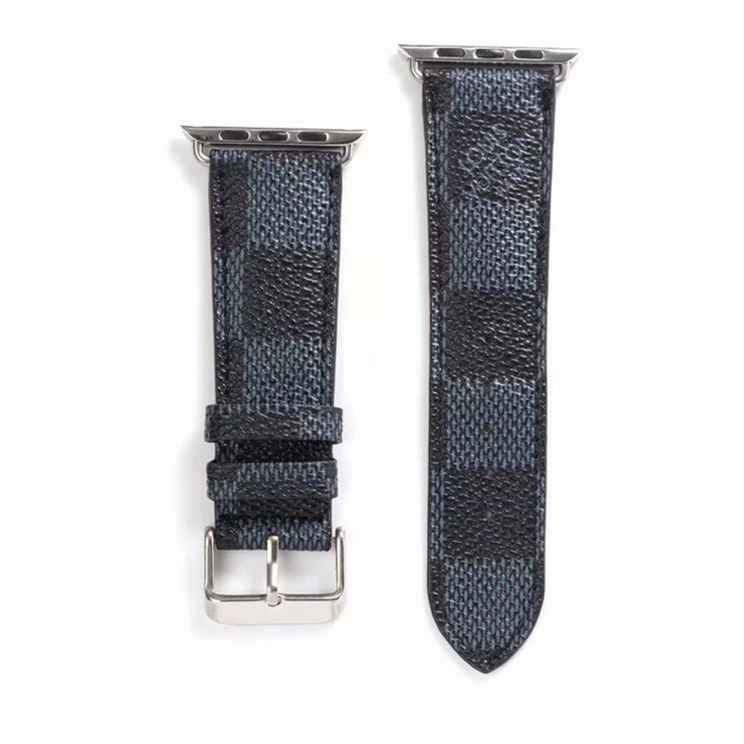 Louis Vuitton-inspired brown classic strap for Apple Watch