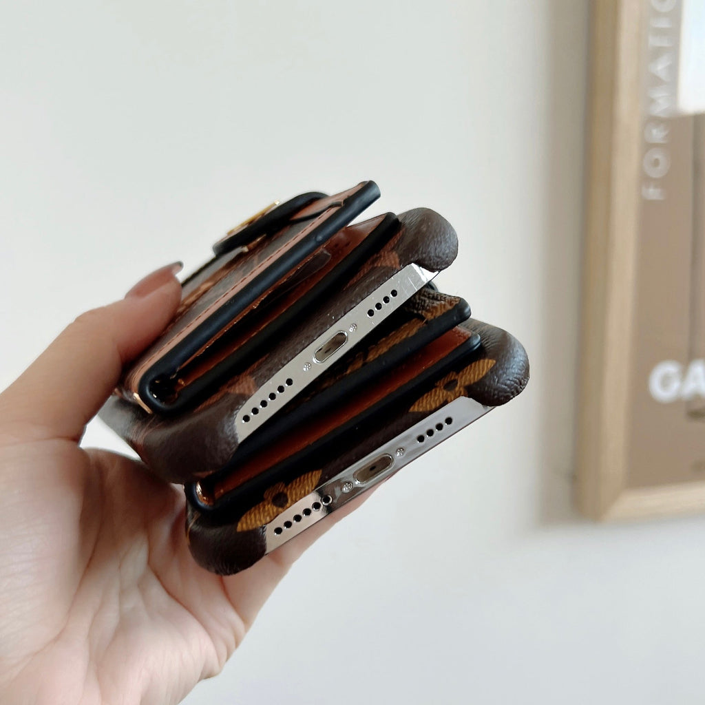 Louis Vuitton-inspired wallet card holder phone case