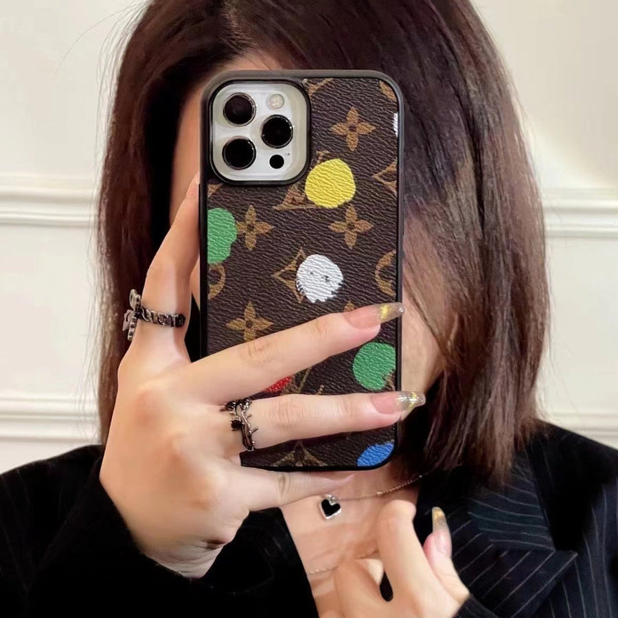 Louis Vuitton-inspired multi-color monogram phone case for iPhone