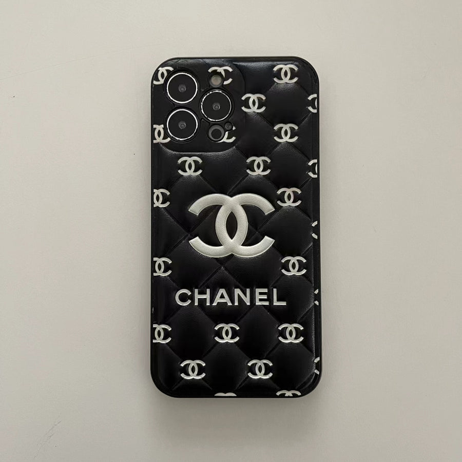 Chanel-inspired floral and monogram iPhone case