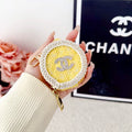 Chanel-inspired round pearl-trim AirPods case
