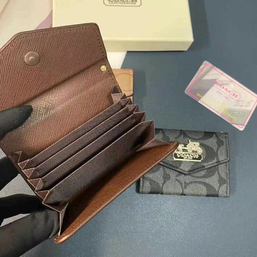 Coach-inspired card wallet and zip pouch duo