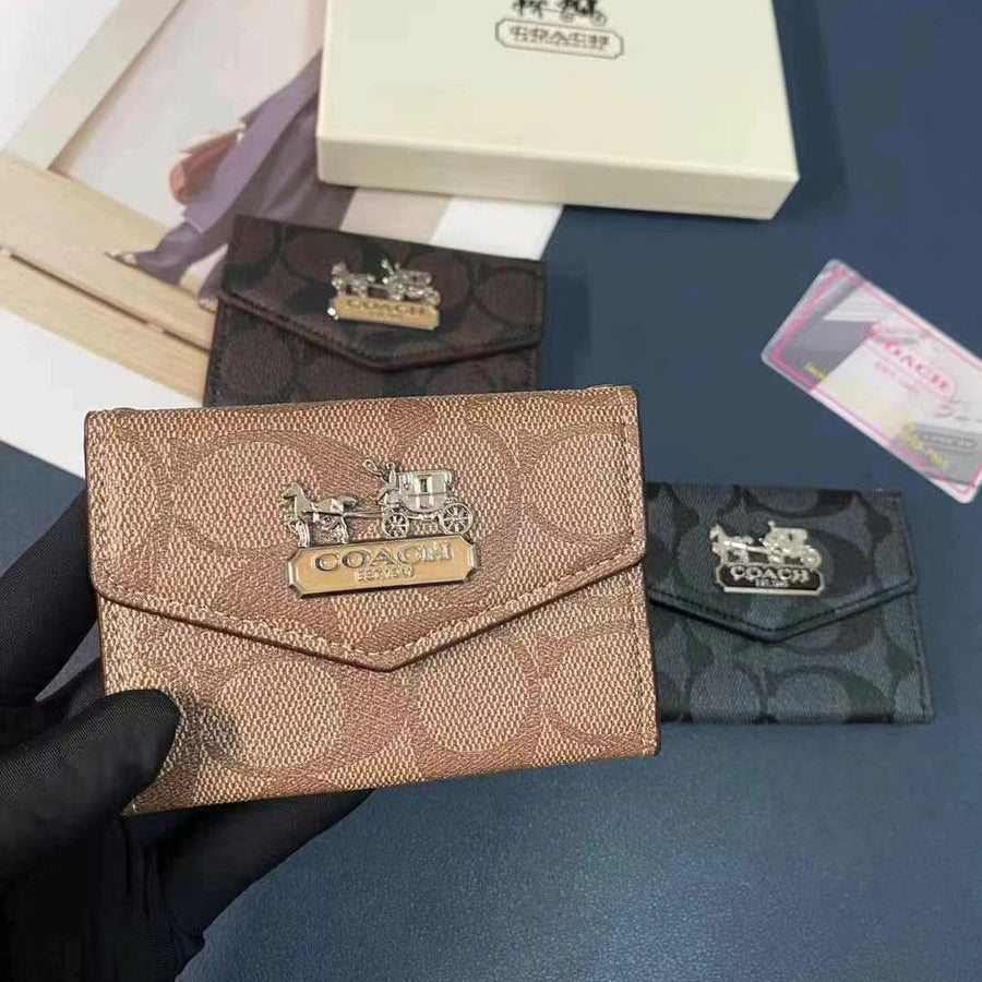 Coach-inspired card wallet and zip pouch duo
