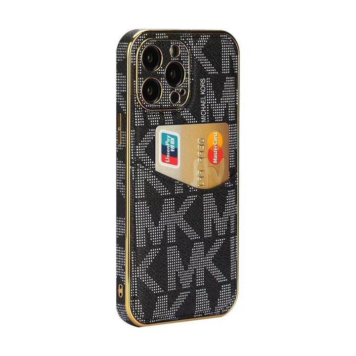 Michael Kors-inspired monogram iPhone case with card holder