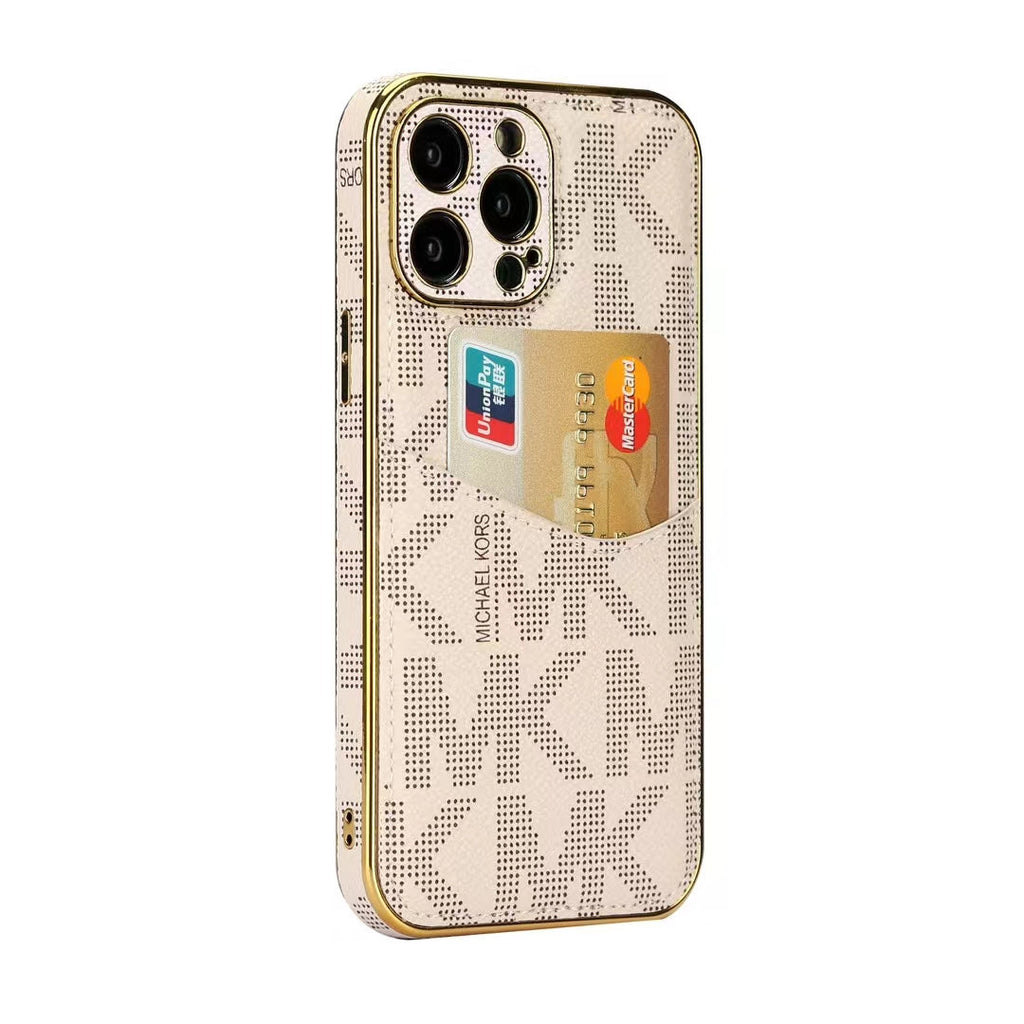 Michael Kors-inspired monogram iPhone case with card holder