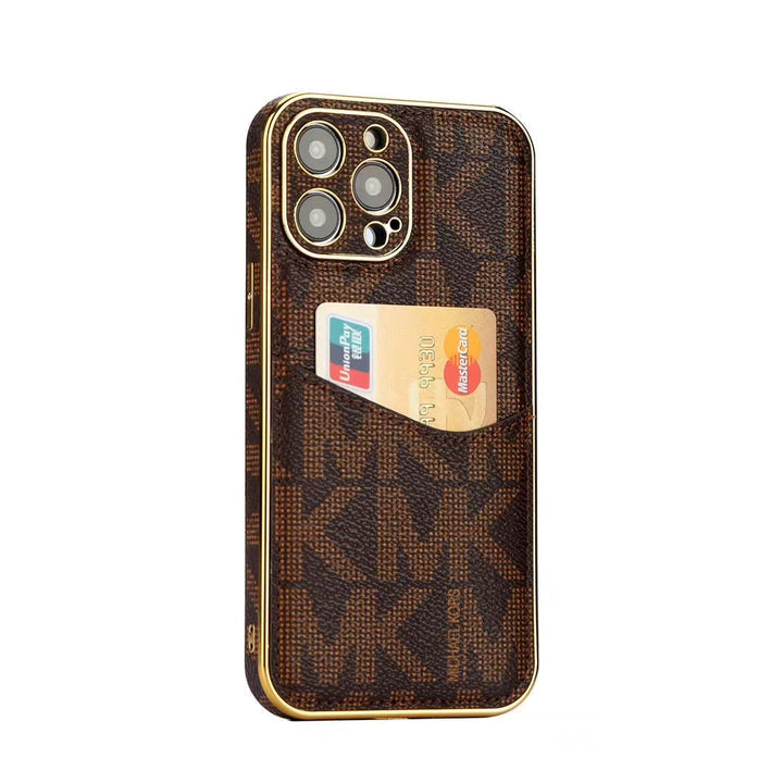 Michael Kors-inspired monogram iPhone case with card holder