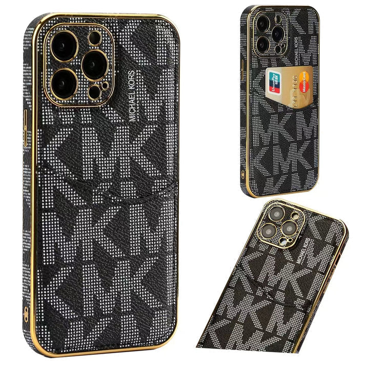 Michael Kors-inspired monogram iPhone case with card holder