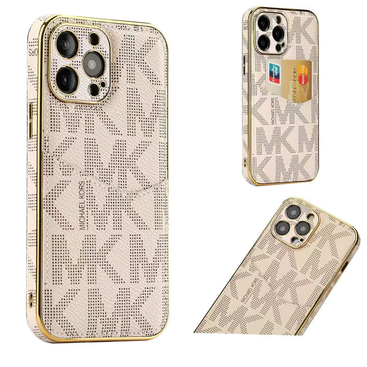Michael Kors-inspired monogram iPhone case with card holder