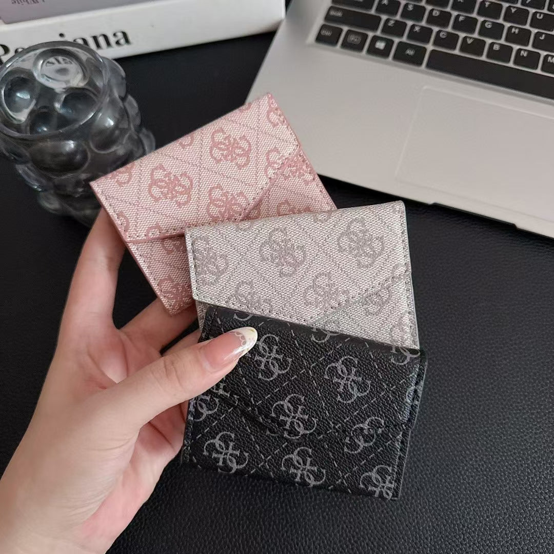 Guess-inspired monogram envelope card wallet