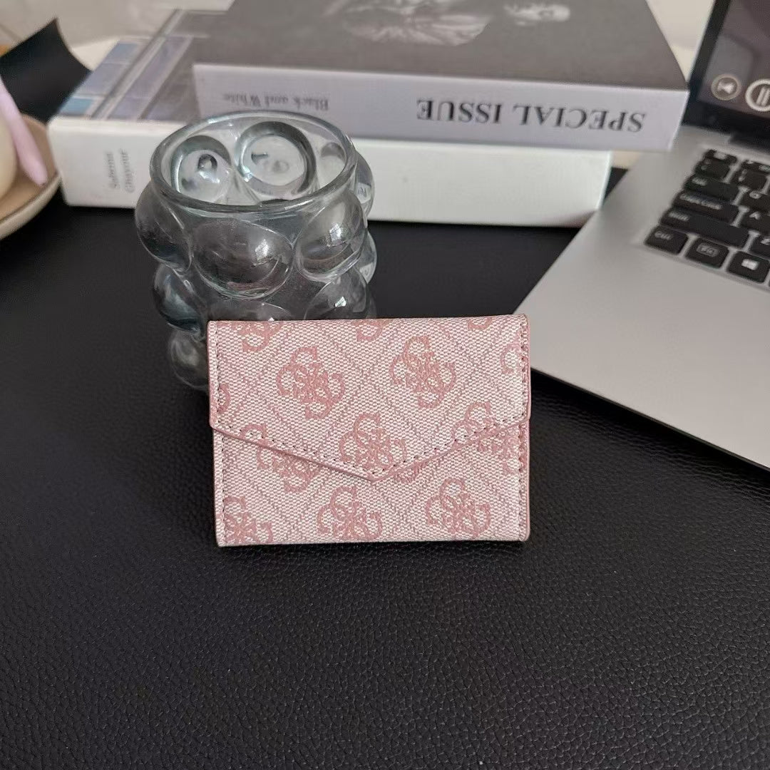 Guess-inspired monogram envelope card wallet