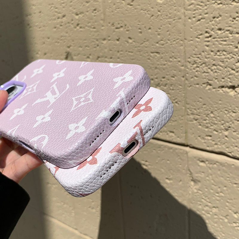 Louis Vuitton-inspired pastel monogram iPhone 16 case