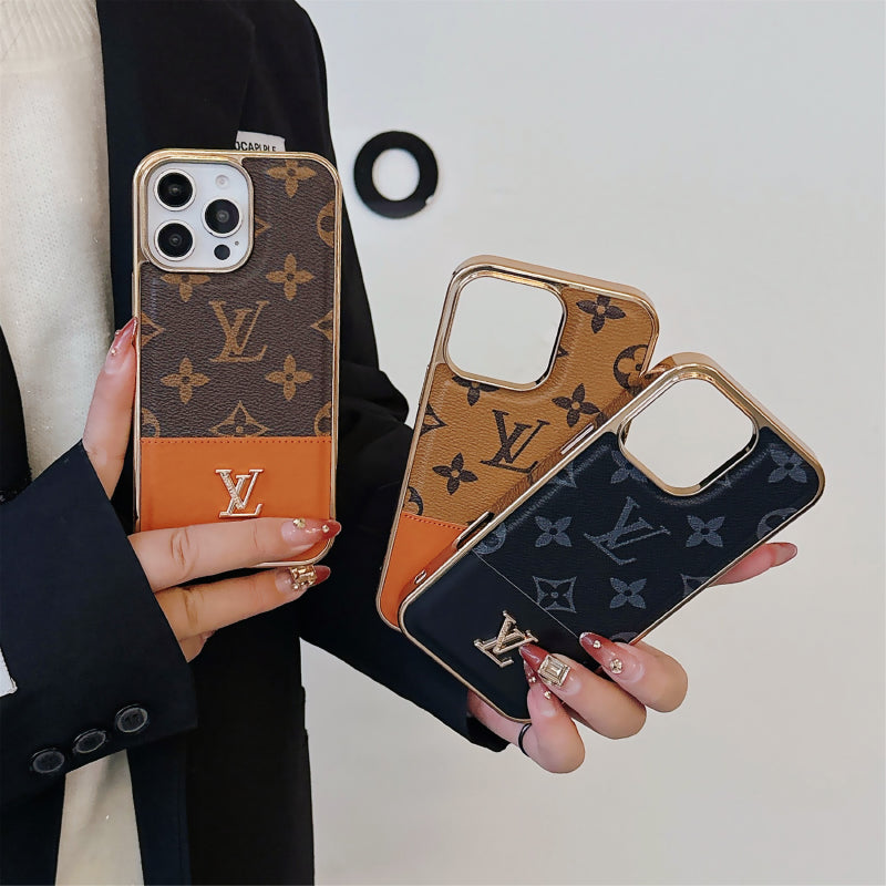 Louis Vuitton-inspired case monogram leather for iPhone