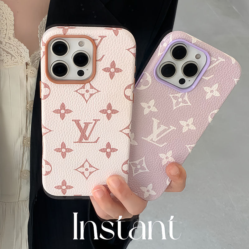 Louis Vuitton-inspired pastel monogram iPhone 16 case