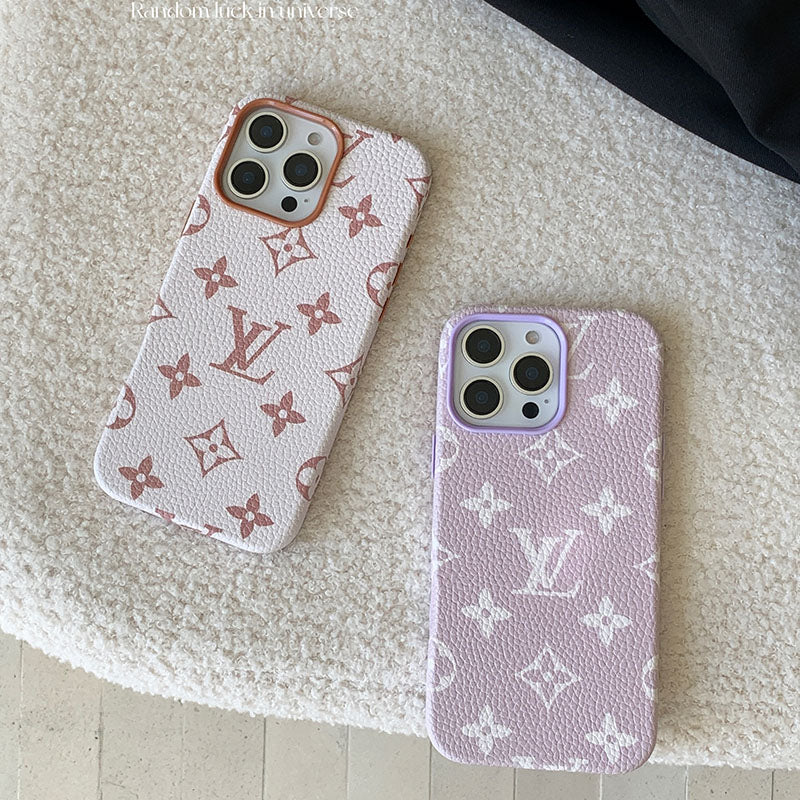 Louis Vuitton-inspired pastel monogram iPhone 16 case