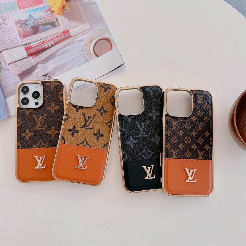 Louis Vuitton-inspired case monogram leather for iPhone