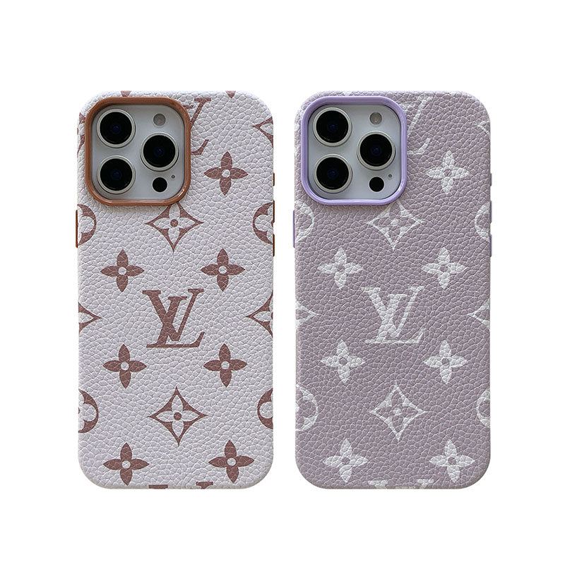 Louis Vuitton-inspired pastel monogram iPhone 16 case