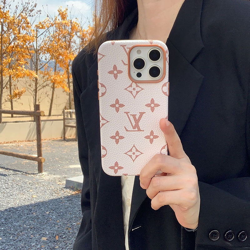 Louis Vuitton-inspired pastel monogram iPhone 16 case