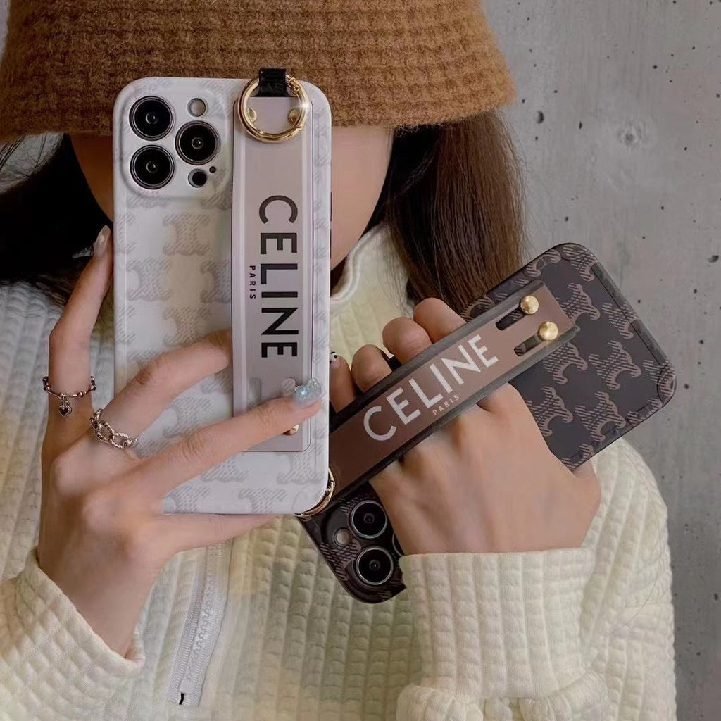 Celine-inspired iPhone case with hand strap