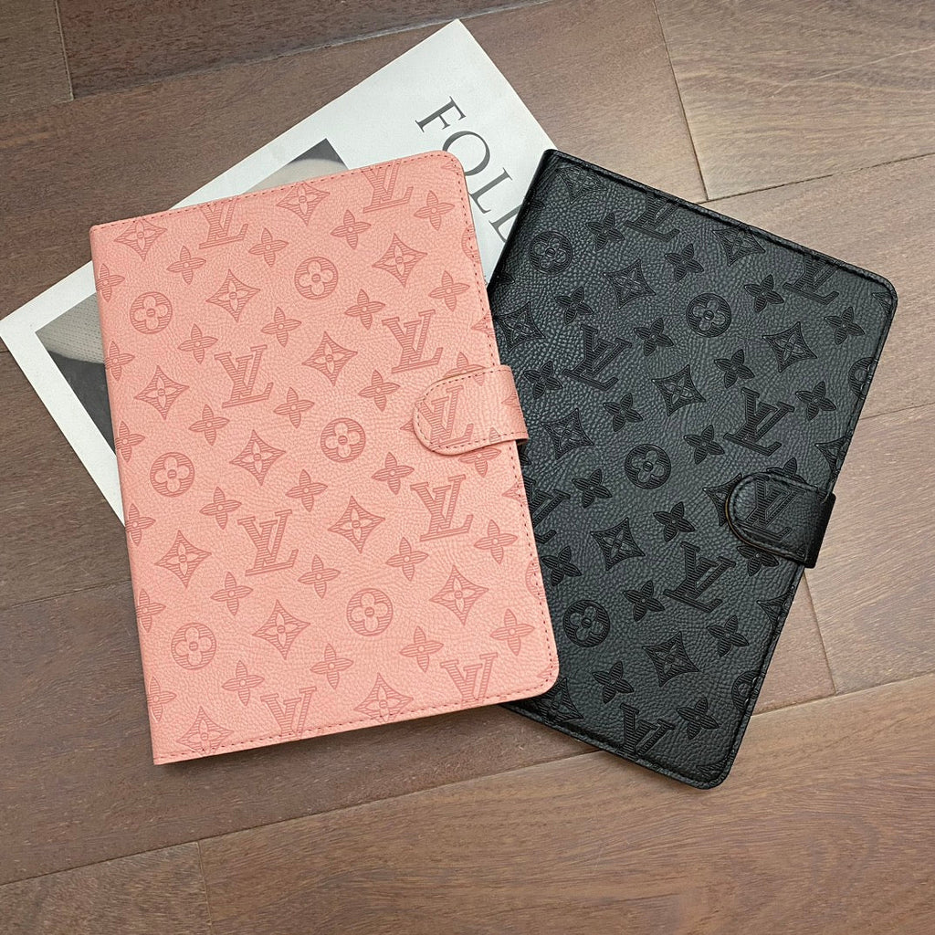 Embossed monogram iPad flip case with stand