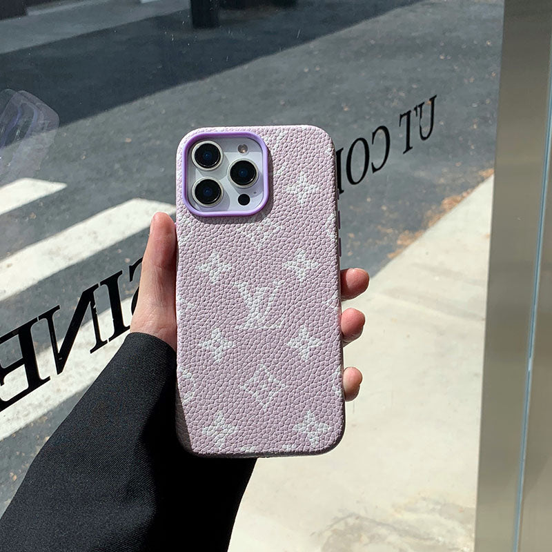 Louis Vuitton-inspired pastel monogram iPhone 16 case