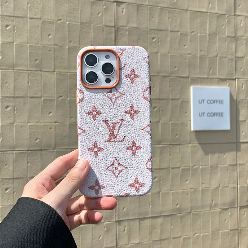 Louis Vuitton-inspired pastel monogram iPhone 16 case