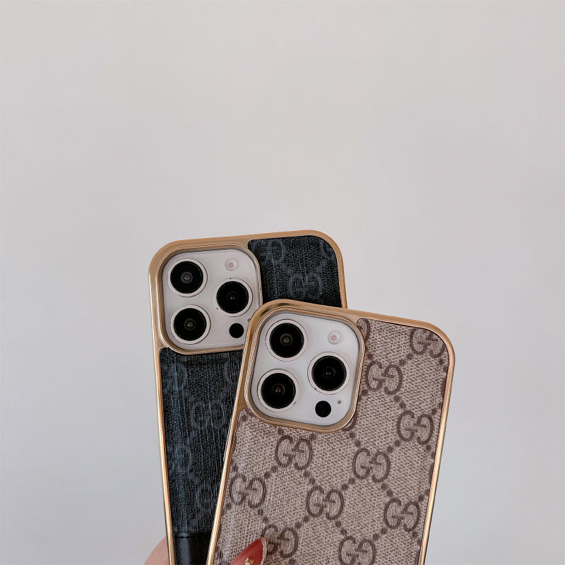 Louis Vuitton-inspired case monogram leather for iPhone