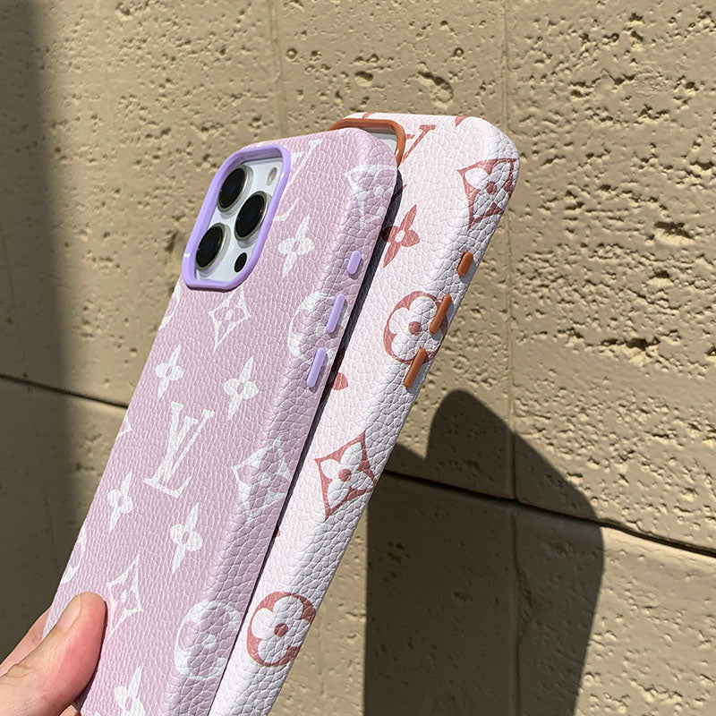 Louis Vuitton-inspired pastel monogram iPhone 16 case