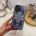 Dior-inspired dark scenic print case for iPhone 17 Pro