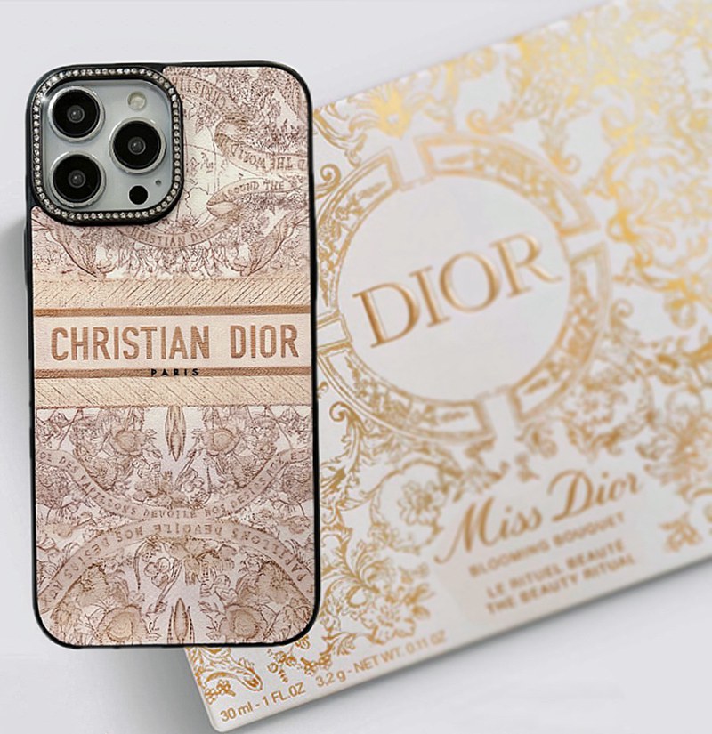 Dior-inspired pastel scenic print phone case