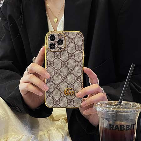 Gucci-inspired fine monogram phone case for iPhone, brown