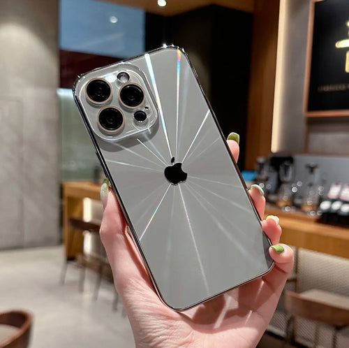Aurora finish frosted iPhone case with camera surround, titanium gray