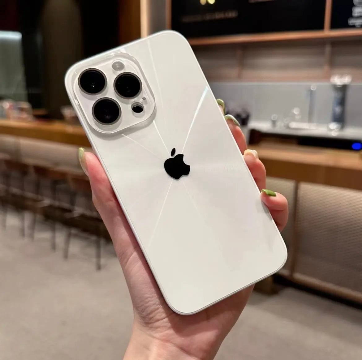 Aurora finish frosted iPhone case with camera surround