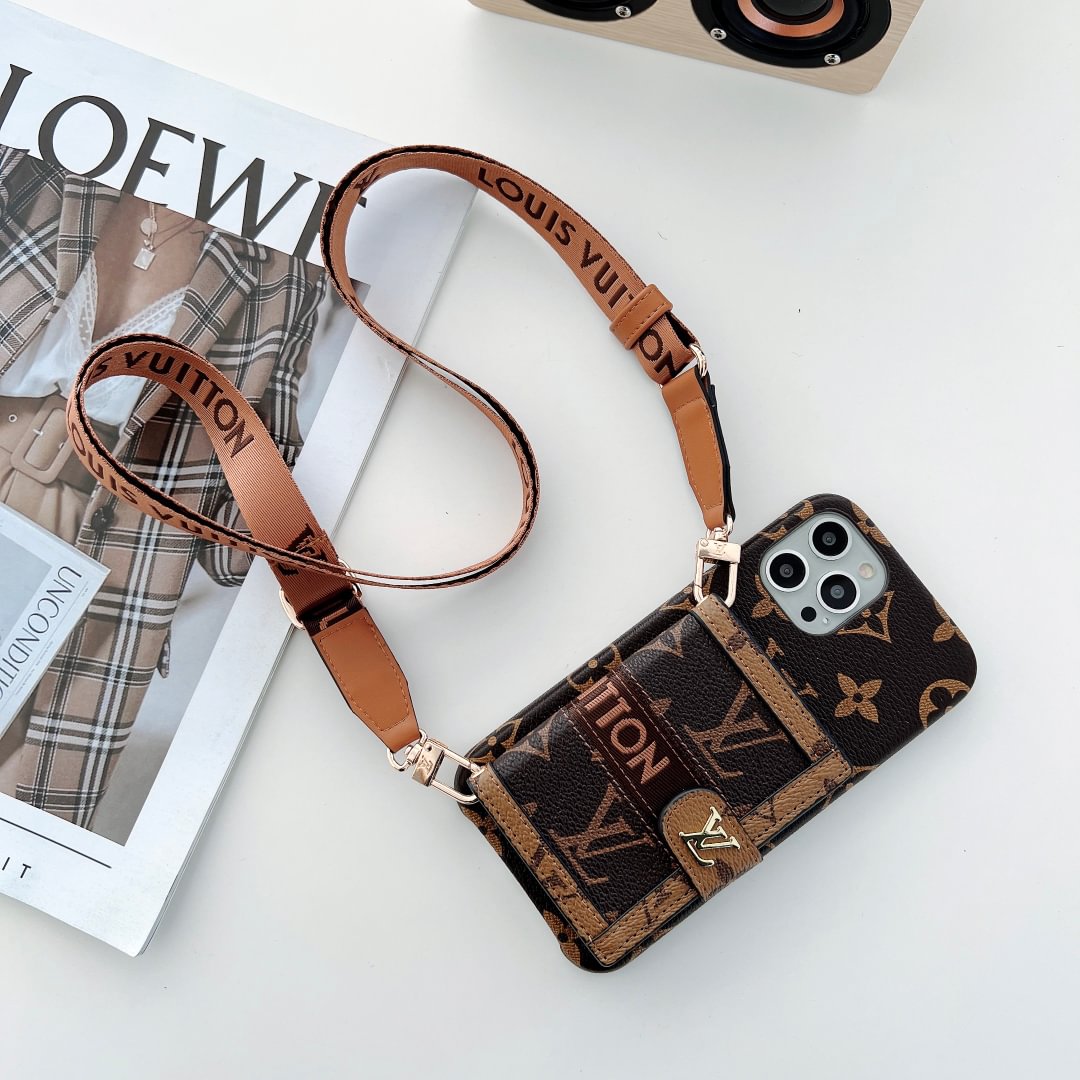 Louis Vuitton-inspired wallet card holder phone case