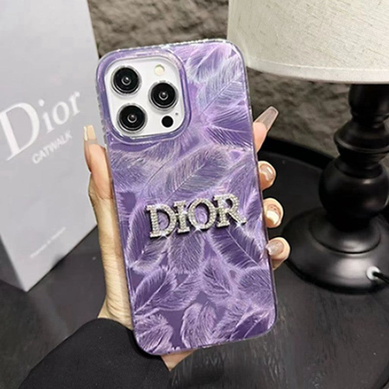 Dior-inspired scenic print case for iPhone 15 Pro Max with lettering