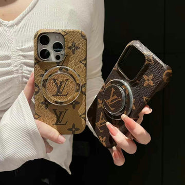 Monogram magnetic ring phone case