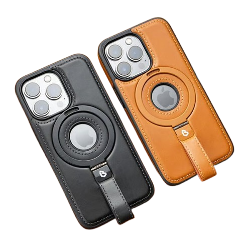 Full coverage shockproof leather magnetic stand iPhone case