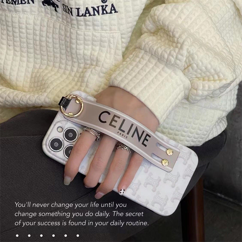 Celine-inspired iPhone case with hand strap