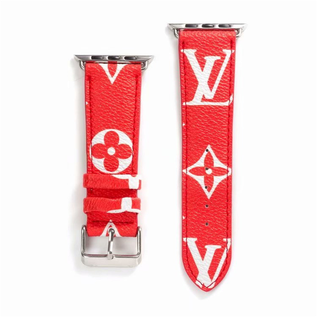 Louis Vuitton-inspired brown classic strap for Apple Watch
