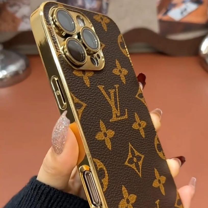 Louis Vuitton-inspired monogram leather cover for iPhone