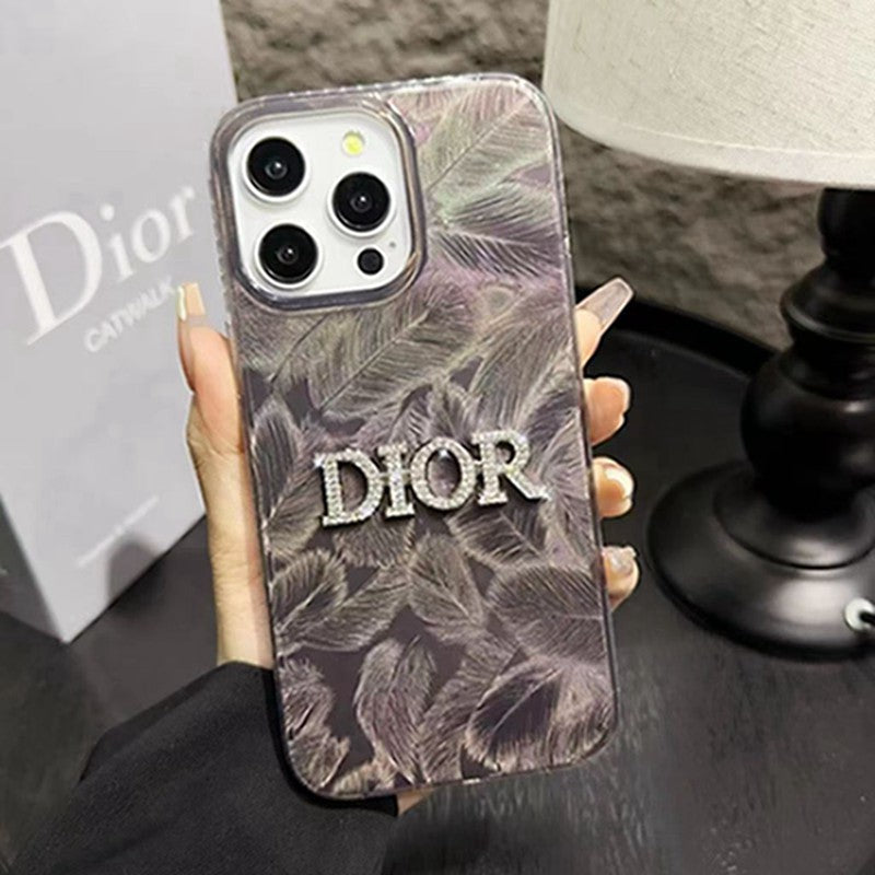 Dior-inspired scenic print case for iPhone 15 Pro Max with lettering