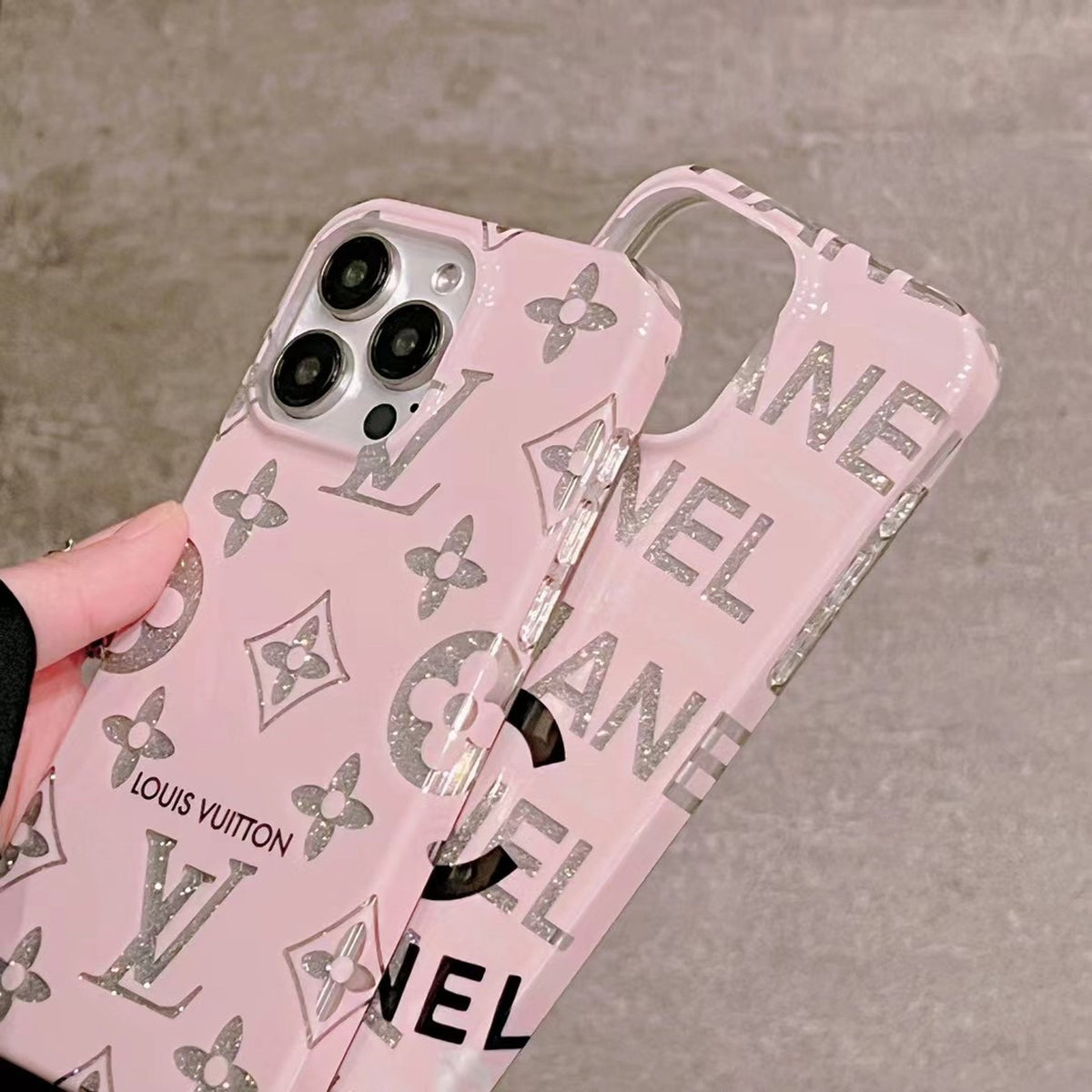 Louis Vuitton-inspired pink monogram iPhone cover