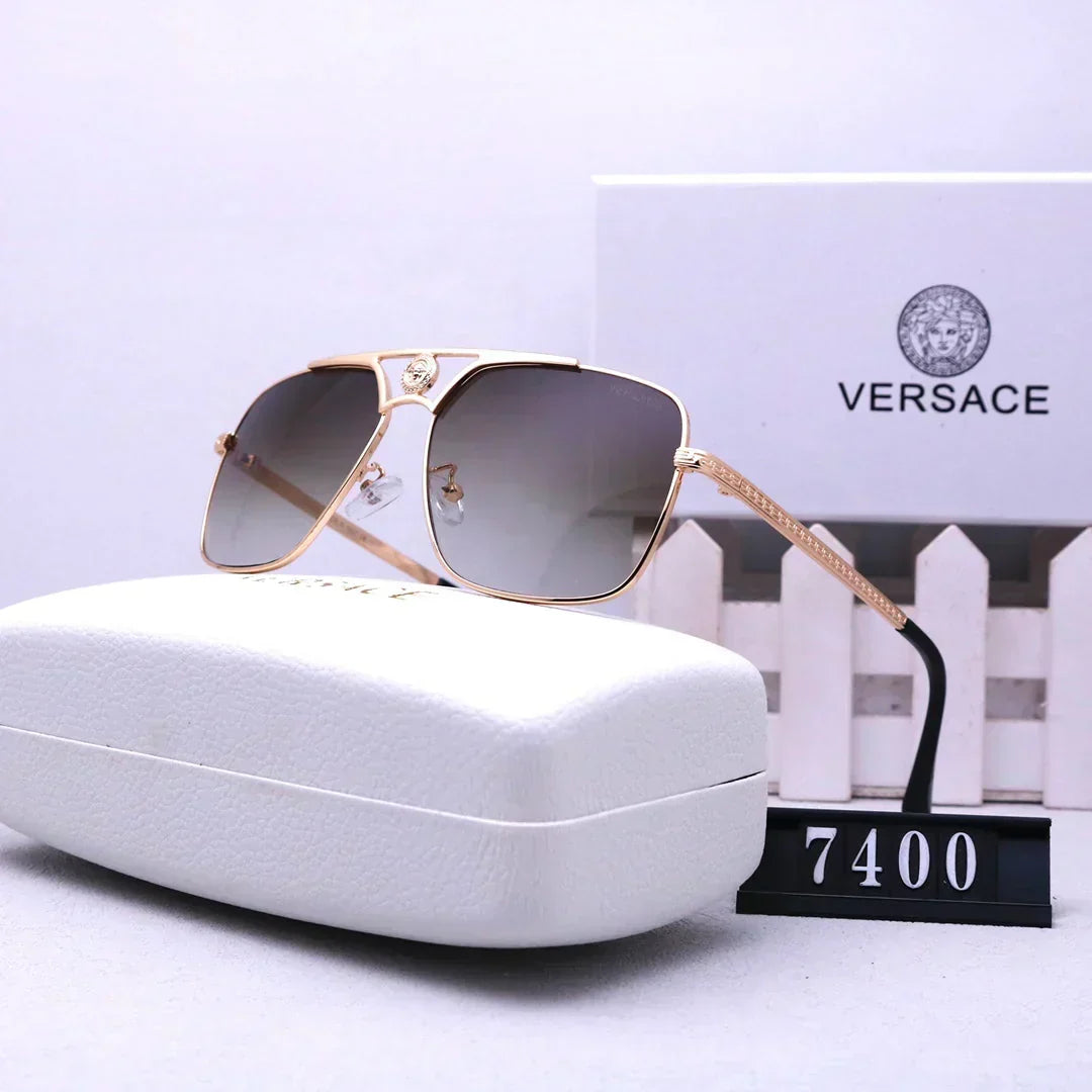 Versace-inspired metal aviator sunglasses
